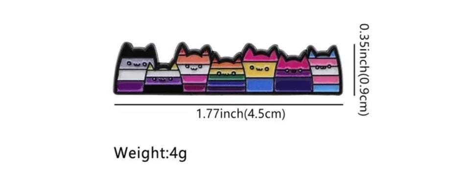 Cat LGBTQ+ Pin