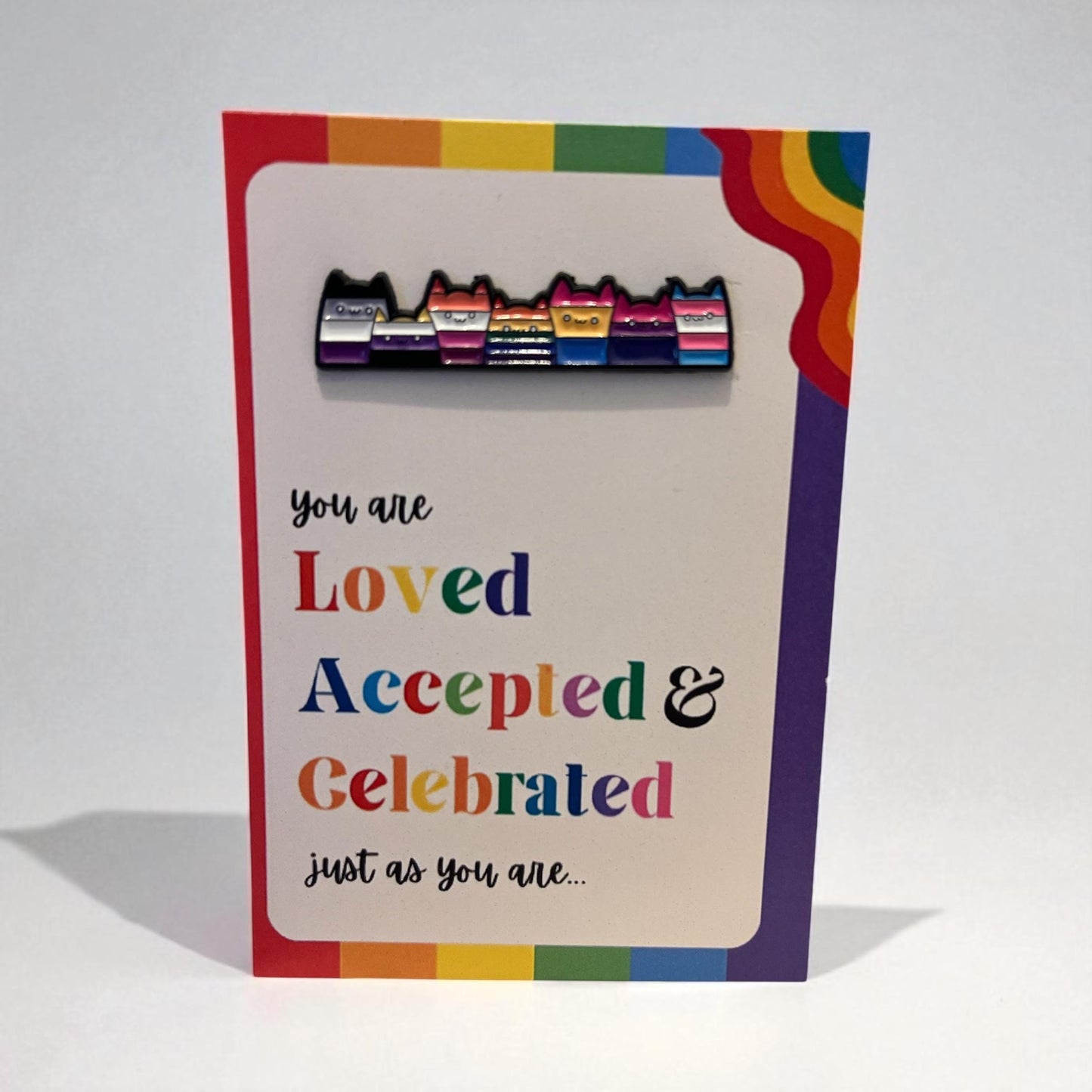 Cat LGBTQ+ Pin