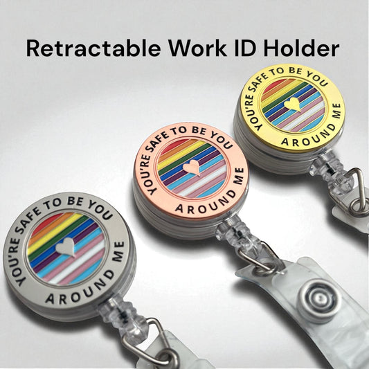 Enamel Ally Badge Retractable Reel