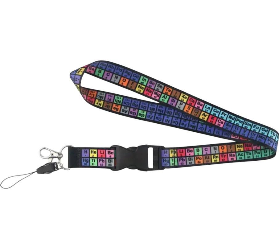 Periodic Table of Elements Lanyard  Enthusiast
