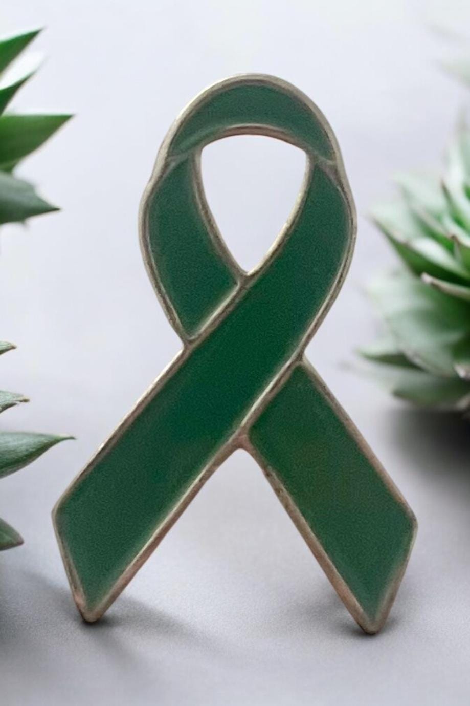 Green Mental Health Ribbon Pin