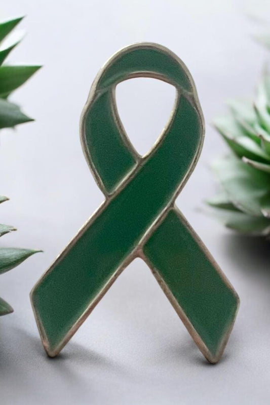Green Mental Health Ribbon Pin