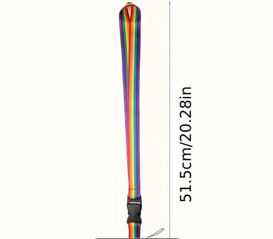Rainbow LGBTQ Progress Lanyard With Detachable Buckle