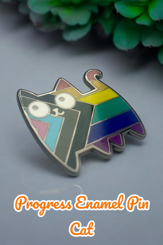 Large Cat ALLY Pride Pin
