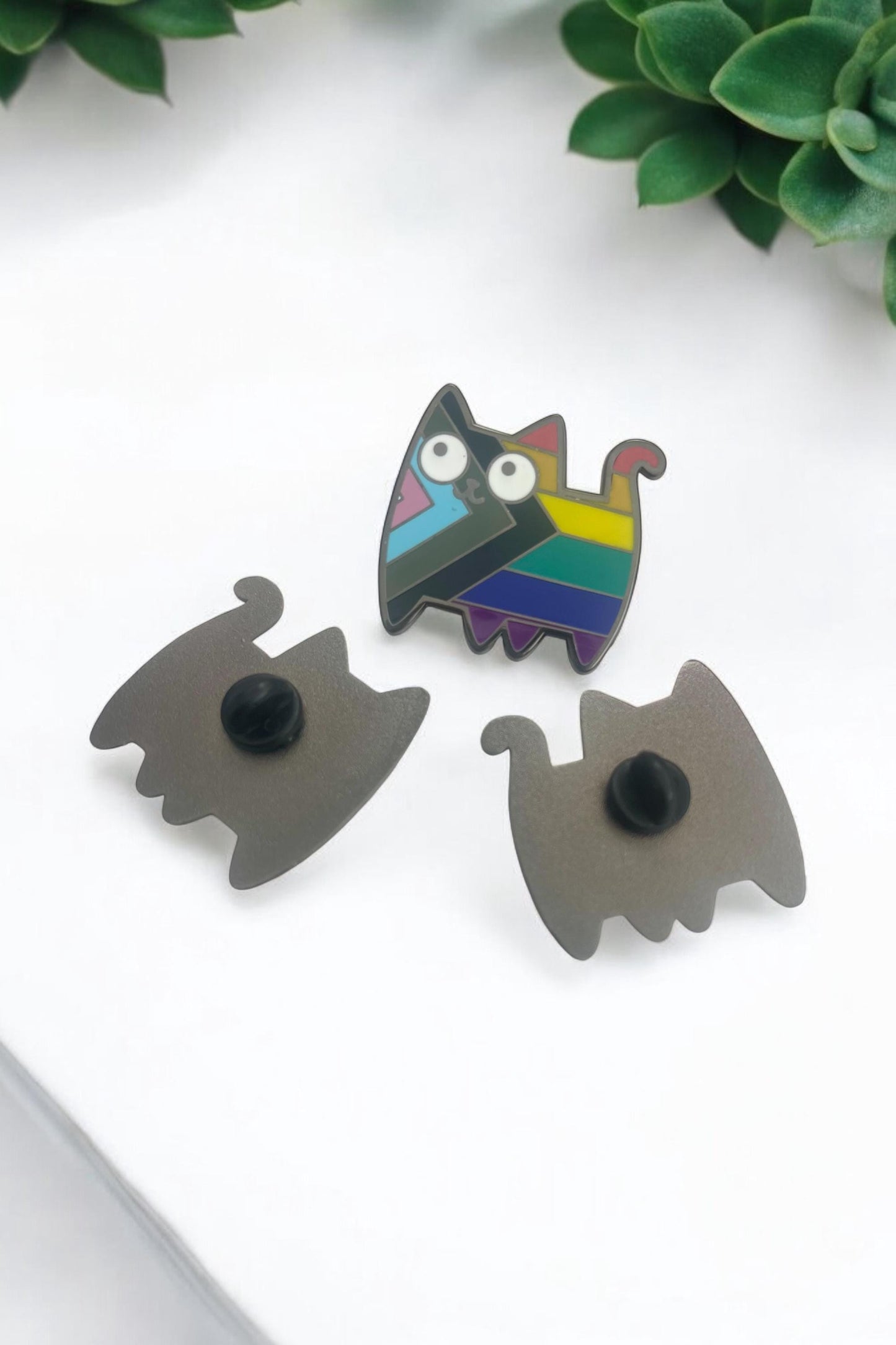 Large Cat ALLY Pride Pin