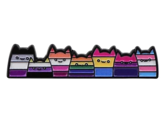 Cat LGBTQ+ Pin