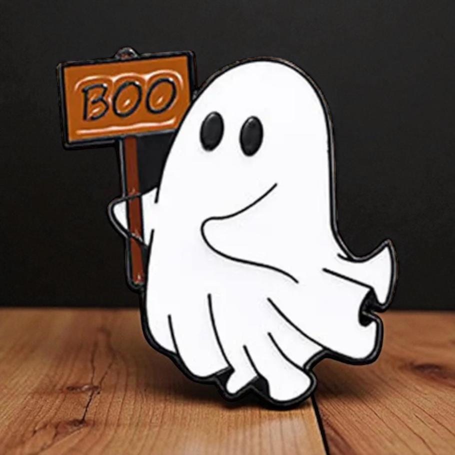 Halloween Ghost With BOO Sign