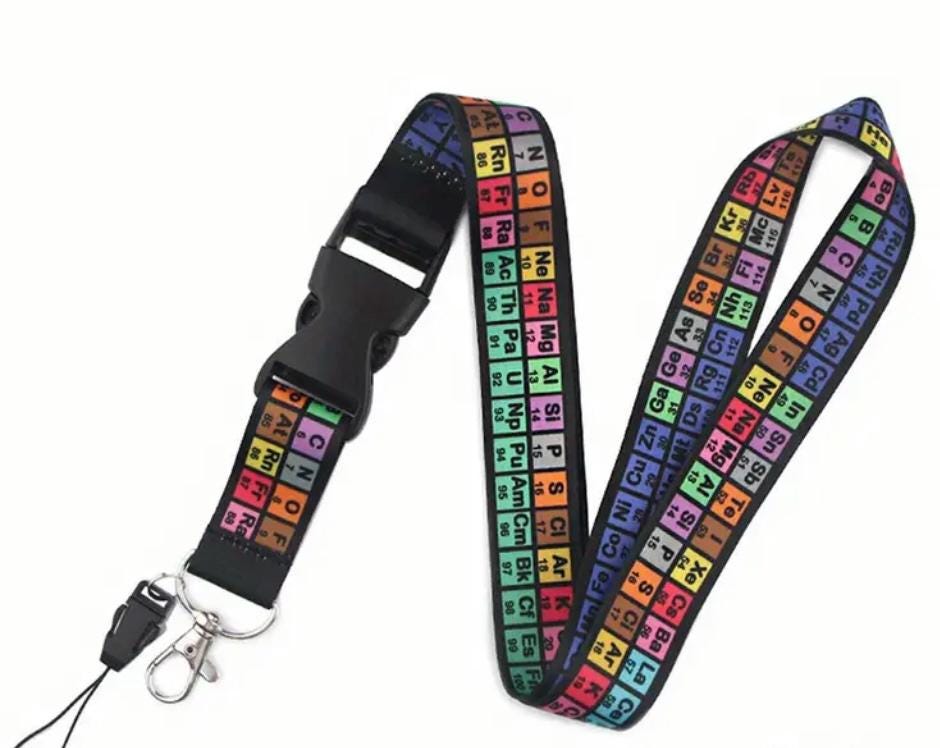 Periodic Table of Elements Lanyard  Enthusiast