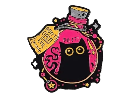 Halloween Evil Black Cat in a Bottle